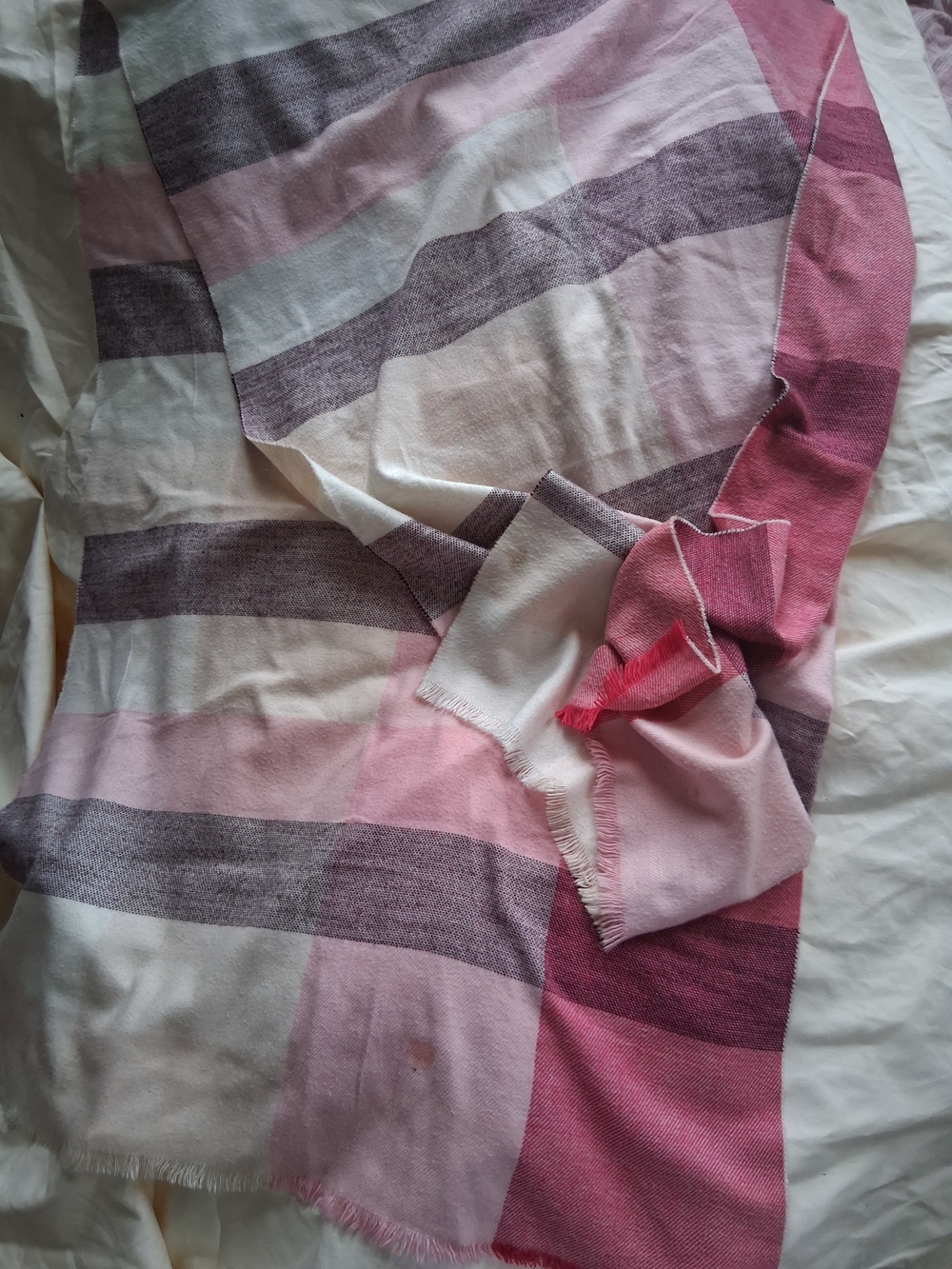 Women's Pink Big Plaid Wrap Free With $20 Purchase